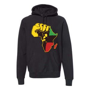 African Traditional Colors Protest Fist Premium Hoodie