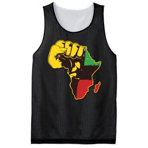 African Traditional Colors Protest Fist Mesh Reversible Basketball Jersey Tank