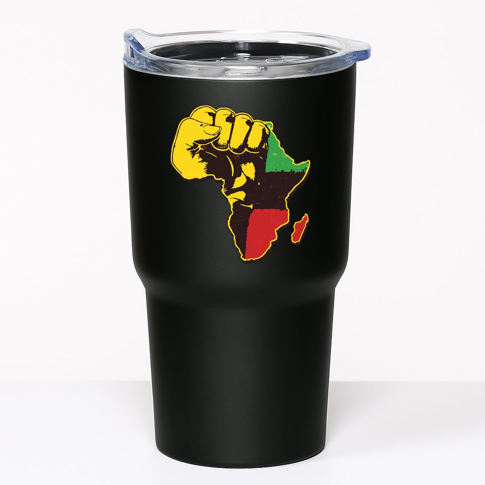 African Traditional Colors Protest Fist Tumbler