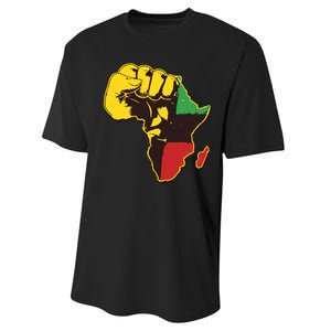 African Traditional Colors Protest Fist Performance Sprint T-Shirt