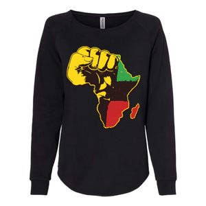 African Traditional Colors Protest Fist Womens California Wash Sweatshirt