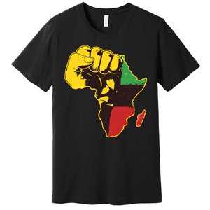 African Traditional Colors Protest Fist Premium T-Shirt