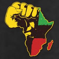 African Traditional Colors Protest Fist Trucker Hat