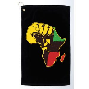 African Traditional Colors Protest Fist Platinum Collection Golf Towel