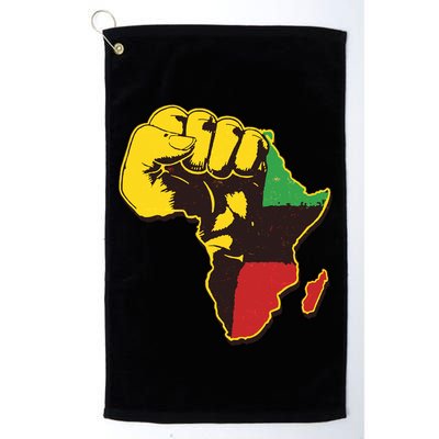 African Traditional Colors Protest Fist Golf Towel