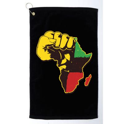 African Traditional Colors Protest Fist Platinum Collection Golf Towel