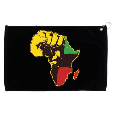 African Traditional Colors Protest Fist Grommeted Golf Towel