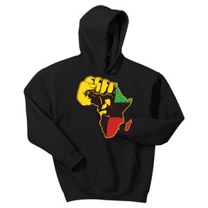 African Traditional Colors Protest Fist Kids Hoodie