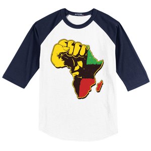 African Traditional Colors Protest Fist Baseball Sleeve Shirt