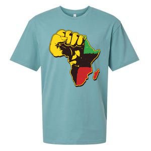 African Traditional Colors Protest Fist Sueded Cloud Jersey T-Shirt