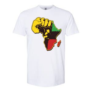 African Traditional Colors Protest Fist Softstyle CVC T-Shirt