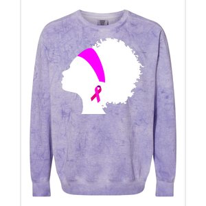 Afro Breast Cancer Awareness Colorblast Crewneck Sweatshirt