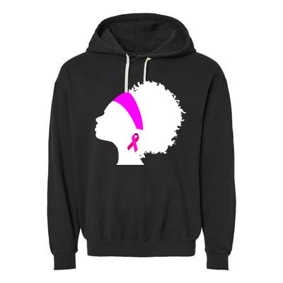 Afro Breast Cancer Awareness Garment-Dyed Fleece Hoodie