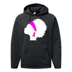 Afro Breast Cancer Awareness Performance Fleece Hoodie