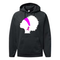 Afro Breast Cancer Awareness Performance Fleece Hoodie