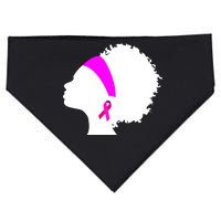 Afro Breast Cancer Awareness USA-Made Doggie Bandana