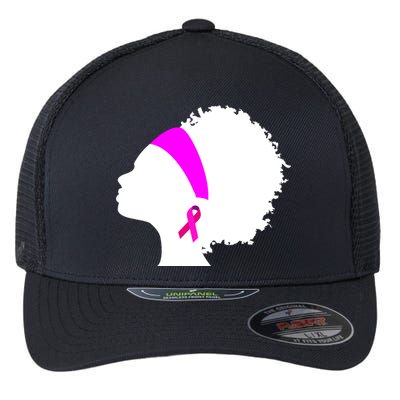 Afro Breast Cancer Awareness Flexfit Unipanel Trucker Cap