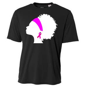 Afro Breast Cancer Awareness Cooling Performance Crew T-Shirt