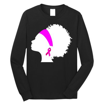 Afro Breast Cancer Awareness Long Sleeve Shirt