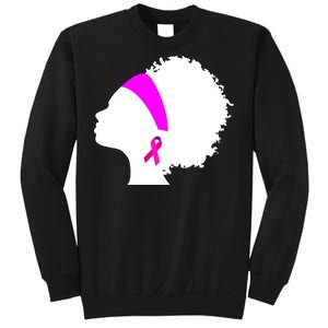 Afro Breast Cancer Awareness Sweatshirt