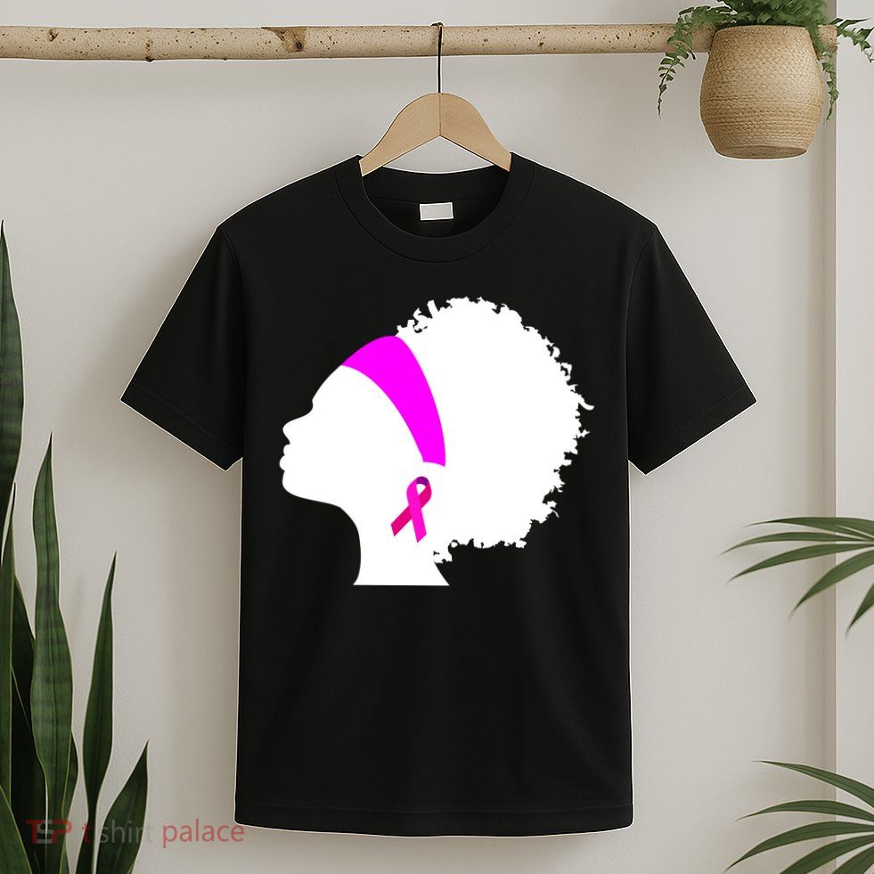 Afro Breast Cancer Awareness T-Shirt