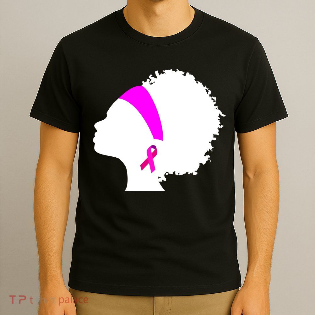 Afro Breast Cancer Awareness T-Shirt