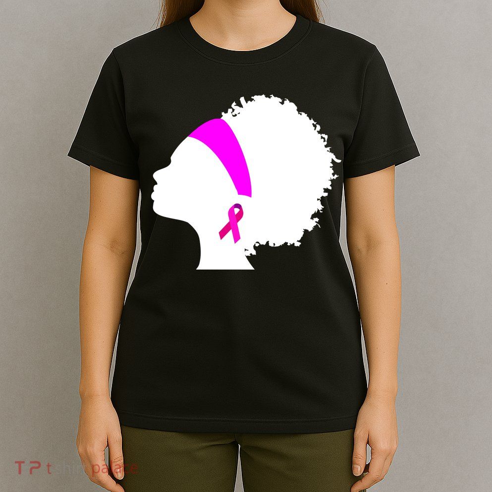 Afro Breast Cancer Awareness T-Shirt