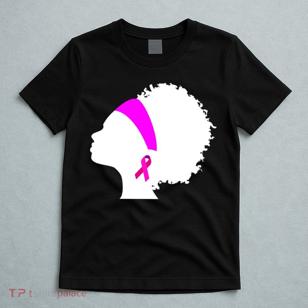 Afro Breast Cancer Awareness T-Shirt