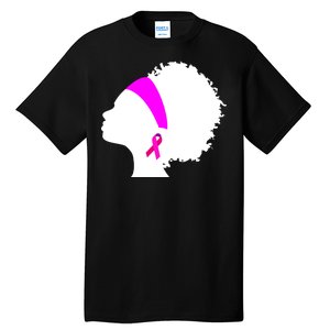 Afro Breast Cancer Awareness Tall T-Shirt