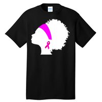 Afro Breast Cancer Awareness Tall T-Shirt