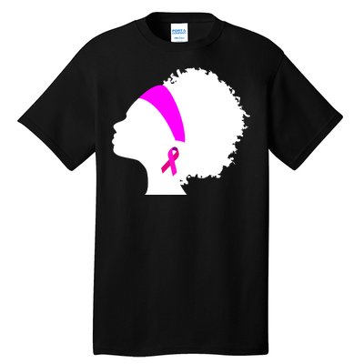 Afro Breast Cancer Awareness Tall T-Shirt