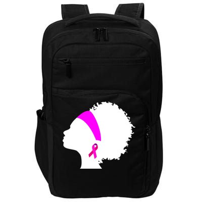 Afro Breast Cancer Awareness Impact Tech Backpack