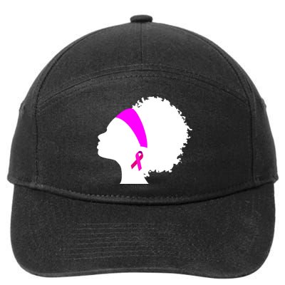 Afro Breast Cancer Awareness 7-Panel Snapback Hat