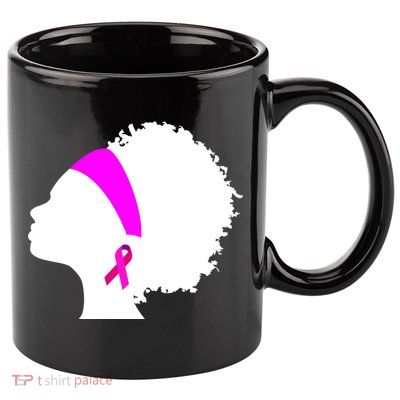 Afro Breast Cancer Awareness 11oz C Handle Ceramic Mug