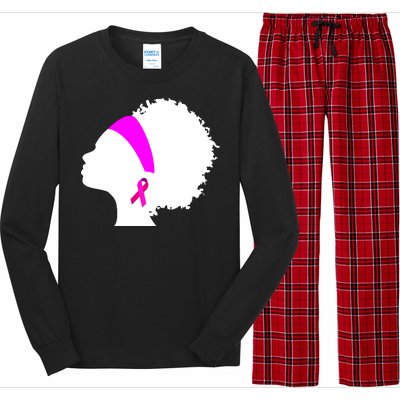 Afro Breast Cancer Awareness Long Sleeve Pajama Set