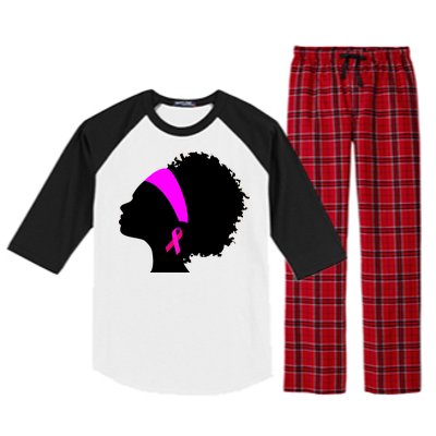 Afro Breast Cancer Awareness Raglan Sleeve Pajama Set