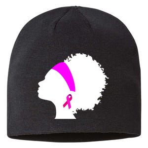 Afro Breast Cancer Awareness Sustainable Beanie