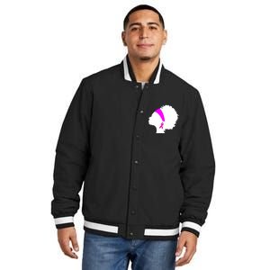 Afro Breast Cancer Awareness Insulated Varsity Jacket