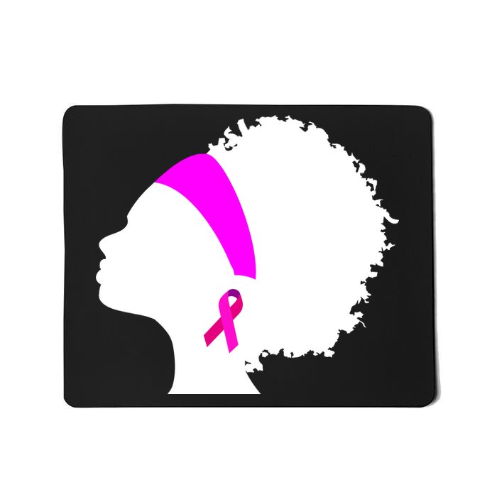 Afro Breast Cancer Awareness Mousepad