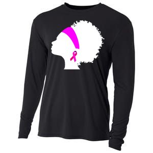 Afro Breast Cancer Awareness Cooling Performance Long Sleeve Crew