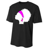 Afro Breast Cancer Awareness Performance Sprint T-Shirt