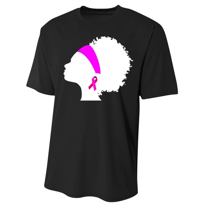 Afro Breast Cancer Awareness Performance Sprint T-Shirt