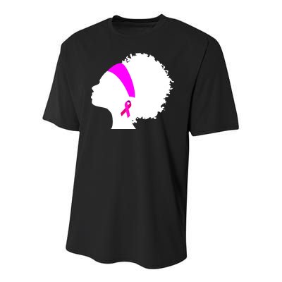 Afro Breast Cancer Awareness Youth Performance Sprint T-Shirt