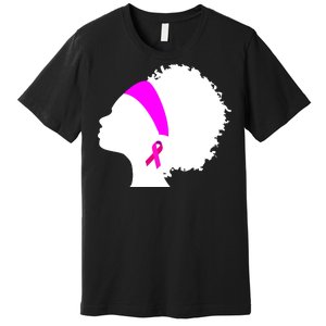 Afro Breast Cancer Awareness Premium T-Shirt