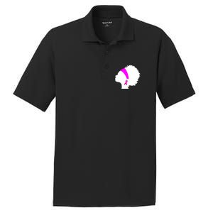 Afro Breast Cancer Awareness PosiCharge RacerMesh Polo