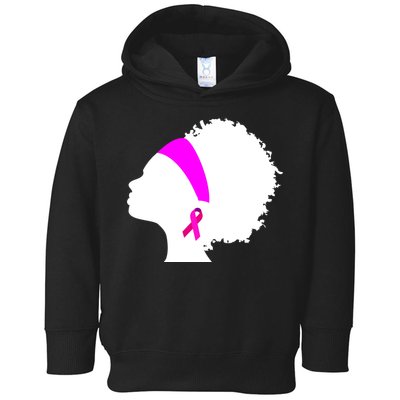 Afro Breast Cancer Awareness Toddler Hoodie