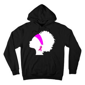 Afro Breast Cancer Awareness Tall Hoodie