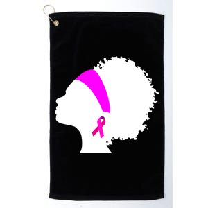 Afro Breast Cancer Awareness Platinum Collection Golf Towel