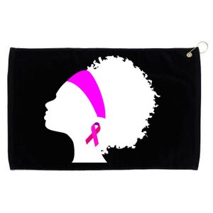 Afro Breast Cancer Awareness Grommeted Golf Towel