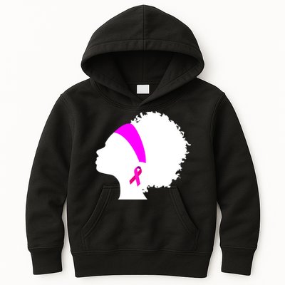 Afro Breast Cancer Awareness Kids Hoodie
